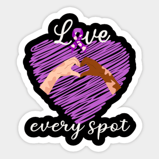 Love Every Sport Vitiligo Awareness and Acceptance Sticker